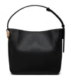 Valentino Vlogo Side Leather Bucket Bag In Black
