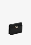 Valentino The Bold Edition Vlogo Leather Wallet In Black