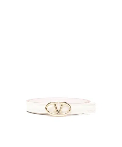 Valentino Garavani The Bold Edition Vlogo Signature Belt In White