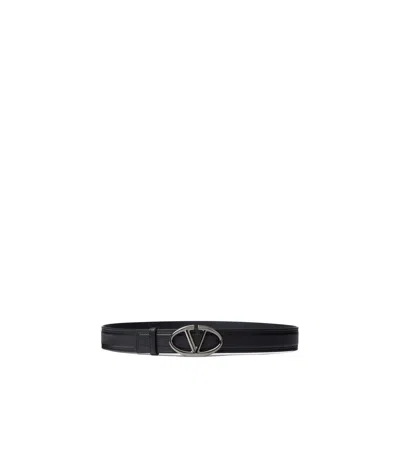 Valentino Garavani The Bold Edition Vlogo Belt In Black