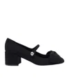 Valentino Mary Jane Block Heel Square Toe In Black