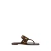 Valentino Garavani Plaster Caster Flip Flops With Gold Accents And Open Toe