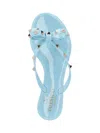 Valentino Rockstud Rubber Sandal In Blue