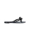 Valentino Heel Sandals With Bow Accent And Studded Embellishments
