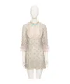 Valentino Three Quarter Sleeve Dress In Gray