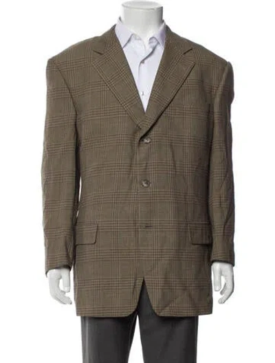 Pre-owned Valentino Three-button Wool Blazer In Neutral