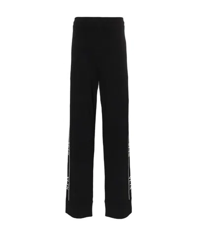 Valentino Ticker Logo-print Track Pants In Black