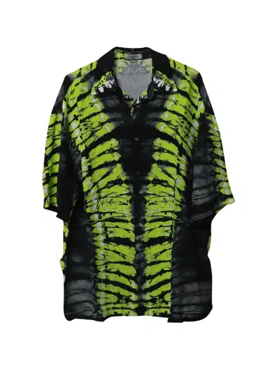 Pre-owned Valentino Tie-dye Short-sleeve Shirt In Black