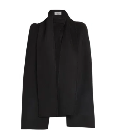 Valentino Tie-neck Cape In Black