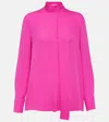 Valentino Garavani Woman Shirt Fuchsia Size 2 Silk In Pink