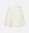 Valentino Tiered Cotton Lace Miniskirt