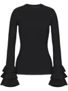 Valentino Viscose-blend Sweater In Black