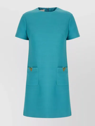 VALENTINO TIFFANY WOOL BLEND DRESS