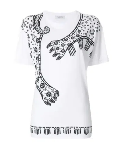Valentino Tiger Claw Printed T-shirt In White