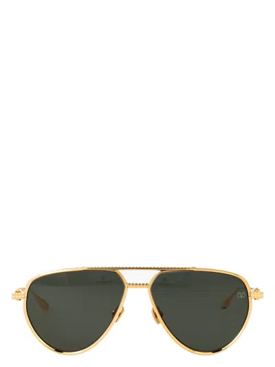 Valentino Titanium Sunglasses In Gold