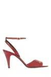 Valentino Dark Red Leather Sandalo Ladycrush