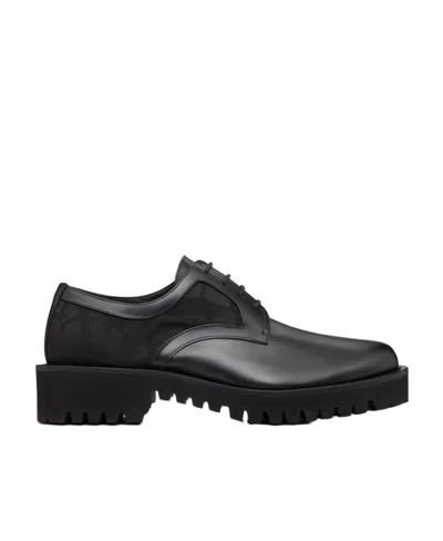 Valentino Garavani Classic Derby Dress Shoes For Men In Black