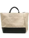 Valentino Toile Iconograph Canvas Tote Bag In Neutrals