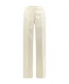 Valentino Toile Iconographe Wool And Silk Pants In Nude