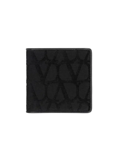 Valentino Garavani Valentino Toile Iconographe All-over Patterned Wallet In Black