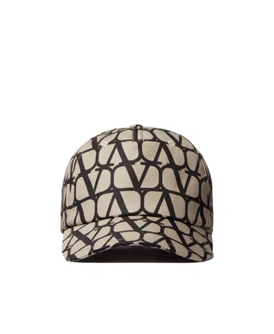 Valentino Garavani Toile Iconographe Baseball Cap In Black