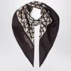 VALENTINO TOILE ICONOGRAPHE BEIGE/BLACK SILK SCARF