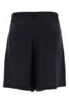 Valentino Bermuda Shorts In Silk With All-over Toile Iconographe Pattern