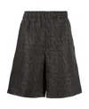 Valentino Iconographic Print Bermuda Shorts In Black