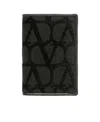 Valentino Toile Iconographe Bi-fold Cardholder In Black