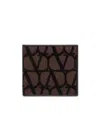 Valentino Toile Iconographe Bi-fold Wallet In Black