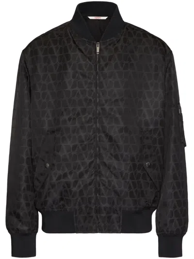 Valentino Toile Iconographe Light Bomber Jacket In Black