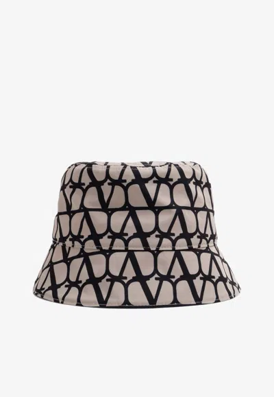 Valentino Garavani Toile Iconographe Bucket Hat In Beige