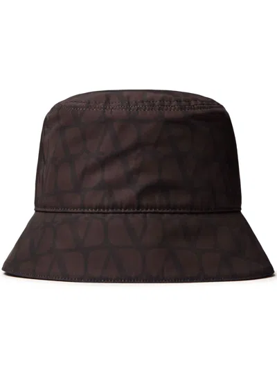 Valentino Garavani Toile Iconographe Bucket Hat In Brown