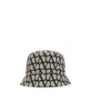 Valentino Bucket Hat | Toile Iconographe | Nylon T In Nude