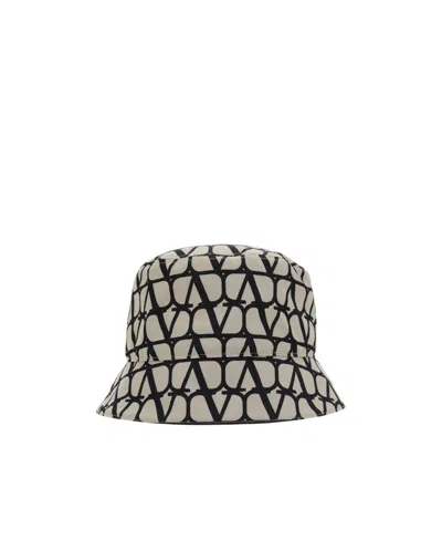 VALENTINO GARAVANI VALENTINO ALLOVER VLOGO PRINTED BUCKET HAT