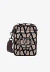 Valentino Toile Iconographe Shoulder Bag With Leather Profiles