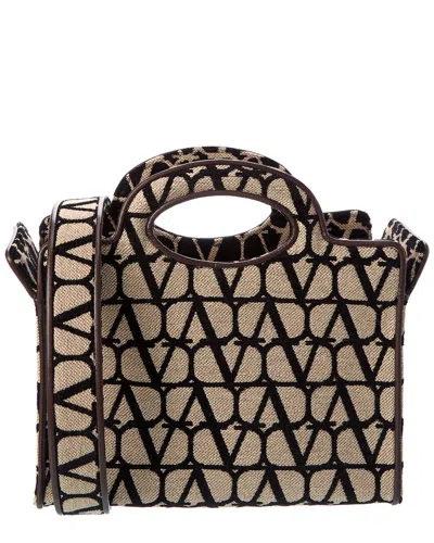 Valentino Garavani Valentino Toile Iconographe Canvas Tote In Brown