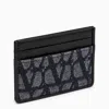 VALENTINO GARAVANI TOILE ICONOGRAPHE CARD CASE BLUE/BLACK