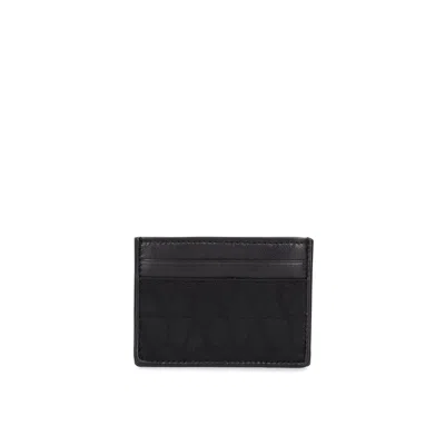 Valentino Garavani Toile Iconographe Card Holder In Black