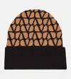 VALENTINO GARAVANI TOILE ICONOGRAPHE CASHMERE BEANIE