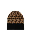 Valentino Toile Iconographe Cashmere Beanie In Black