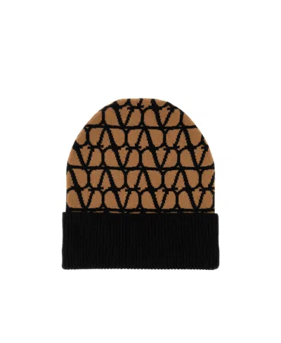 VALENTINO GARAVANI VALENTINO	TOILE ICONOGRAPHE TURN-UP BRIM BEANIE