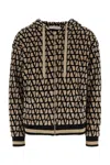 Valentino Iconographer Canvas Sweatshirt Hooded In Beigenero
