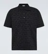 Valentino Polo Shirt With Iconographe Toile Print In Black