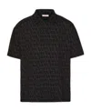 Valentino Polo Shirt With Iconographe Toile Print In Black