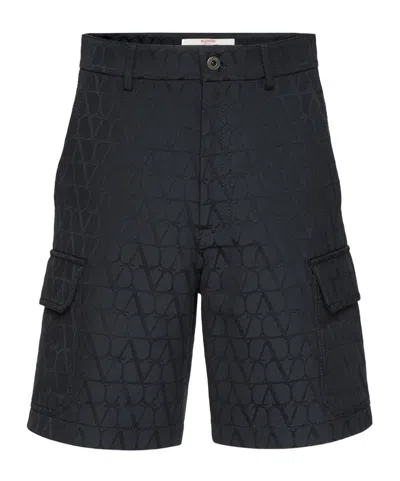 VALENTINO TOILE ICONOGRAPHE COTTON SHORTS