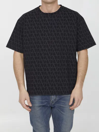 Valentino Toile Iconographe Cotton T-shirt In Black