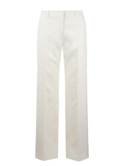 Valentino Toile Iconographe Crepe Couture Tailored Trousers In White