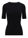 Valentino Toile Iconographe Stretched Viscose Jumper In Black