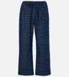 Valentino Toile Iconographe Cropped Jeans In Blau
